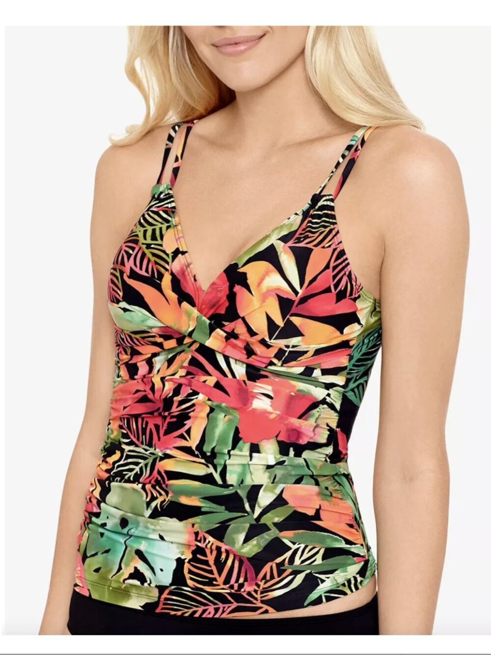 Lauren Ralph Lauren | Tropical Underwire Tummy-Control Tankini Top, Size 8